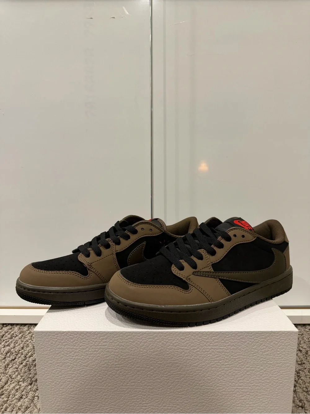 Nike Air Jordan 1 Low in Black and Brown